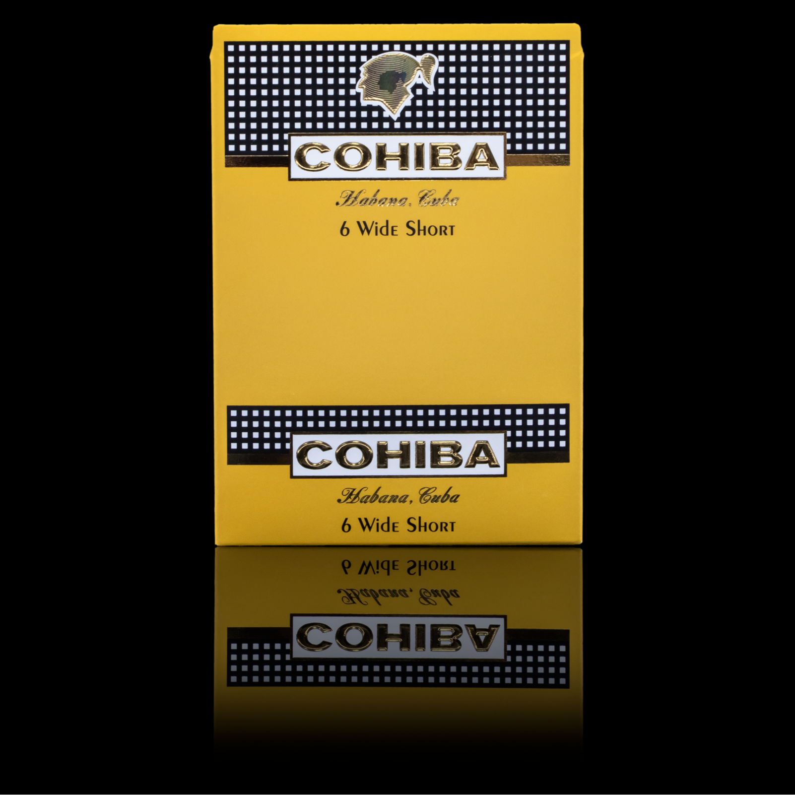 Cohiba tobacco packaging on a black background