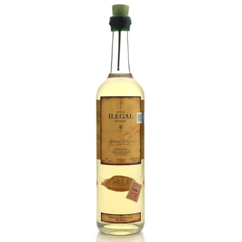 Bottle of Ilegal MEZCAL on a white background