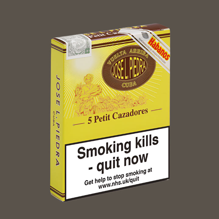 Cigar box with 'Jose L. Piedra' branding on a white background