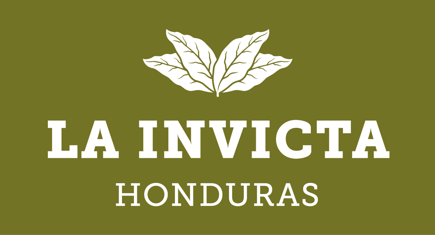 La Invicta Honduras logo with leaves on a green background