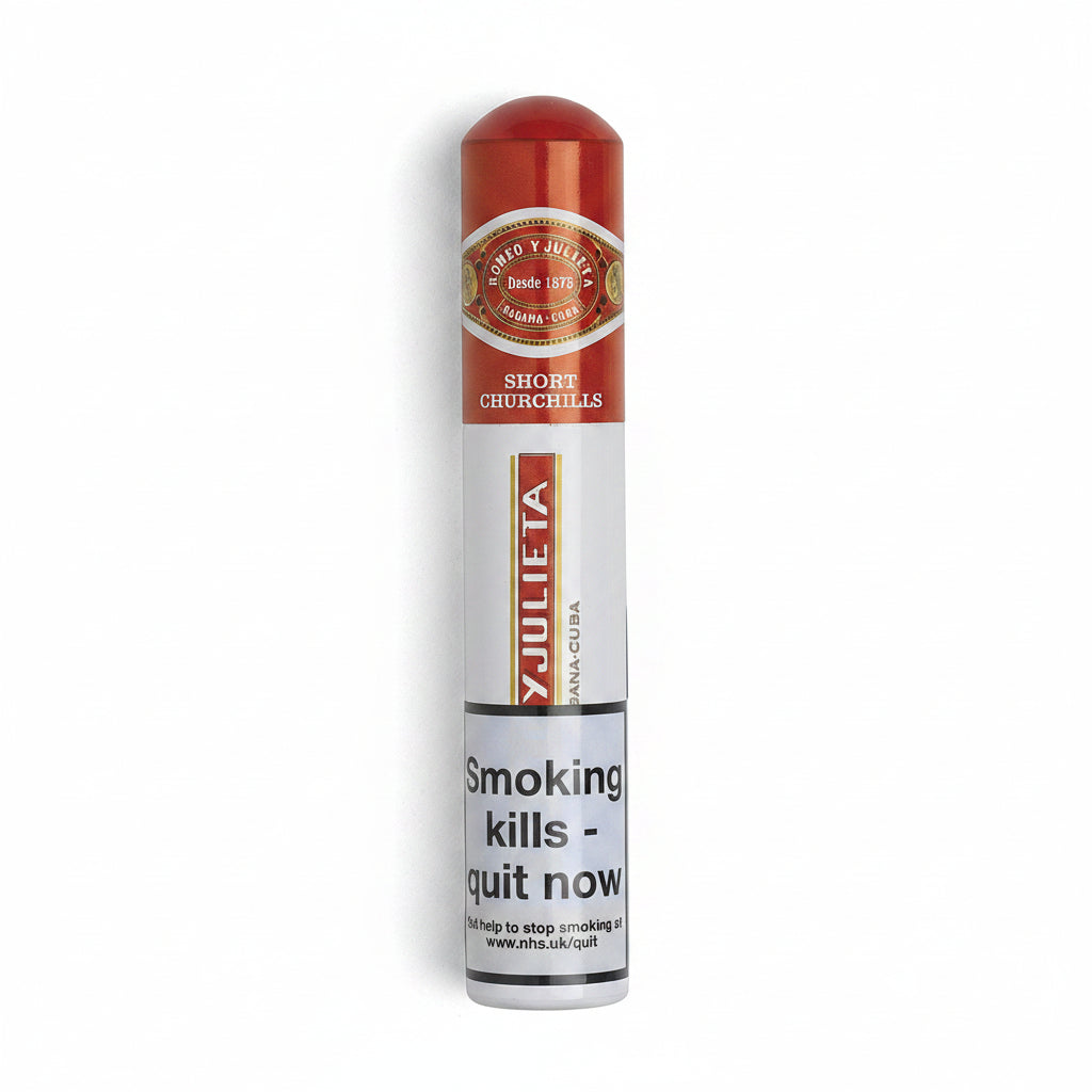 Cigarette pack with branding and warning label on a white background