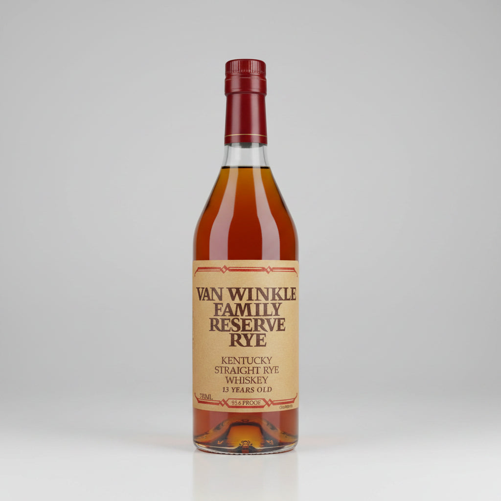 Van Winkle Family Reserve Rye whiskey bottle with label