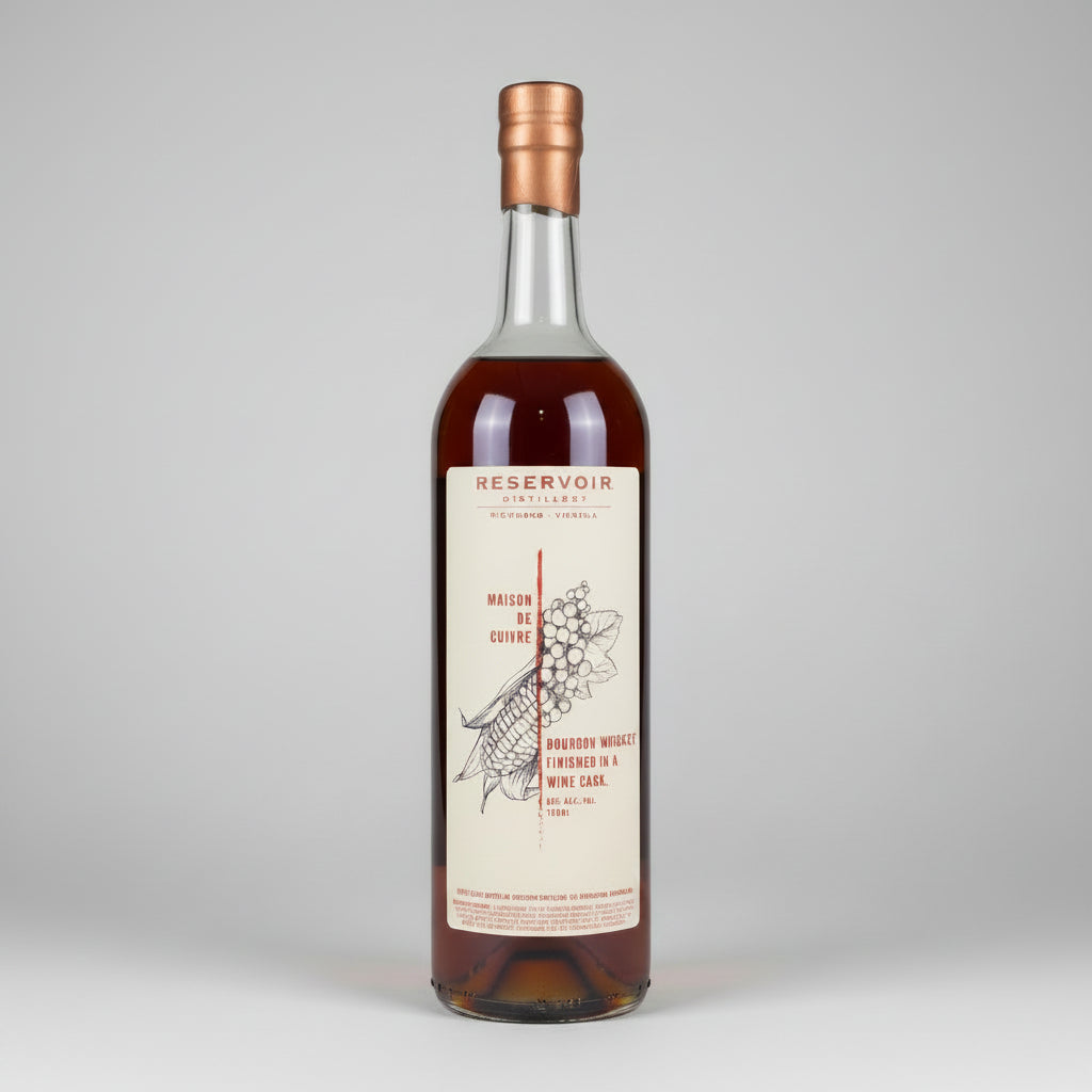 Reservoir Distillery Maison de Cuivre Bourbon Whiskey – French Oak Merlot Cask Finish | 50% ABV | 30ml Sample