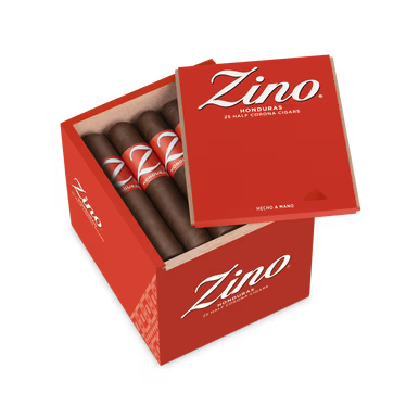 Zino cigars in a ORANGE box on a white background
