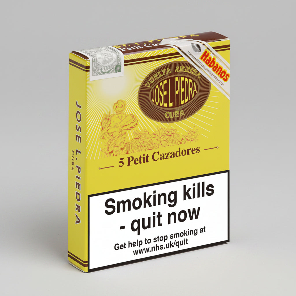 Cigar box with 'Jose L. Piedra' branding on a white background