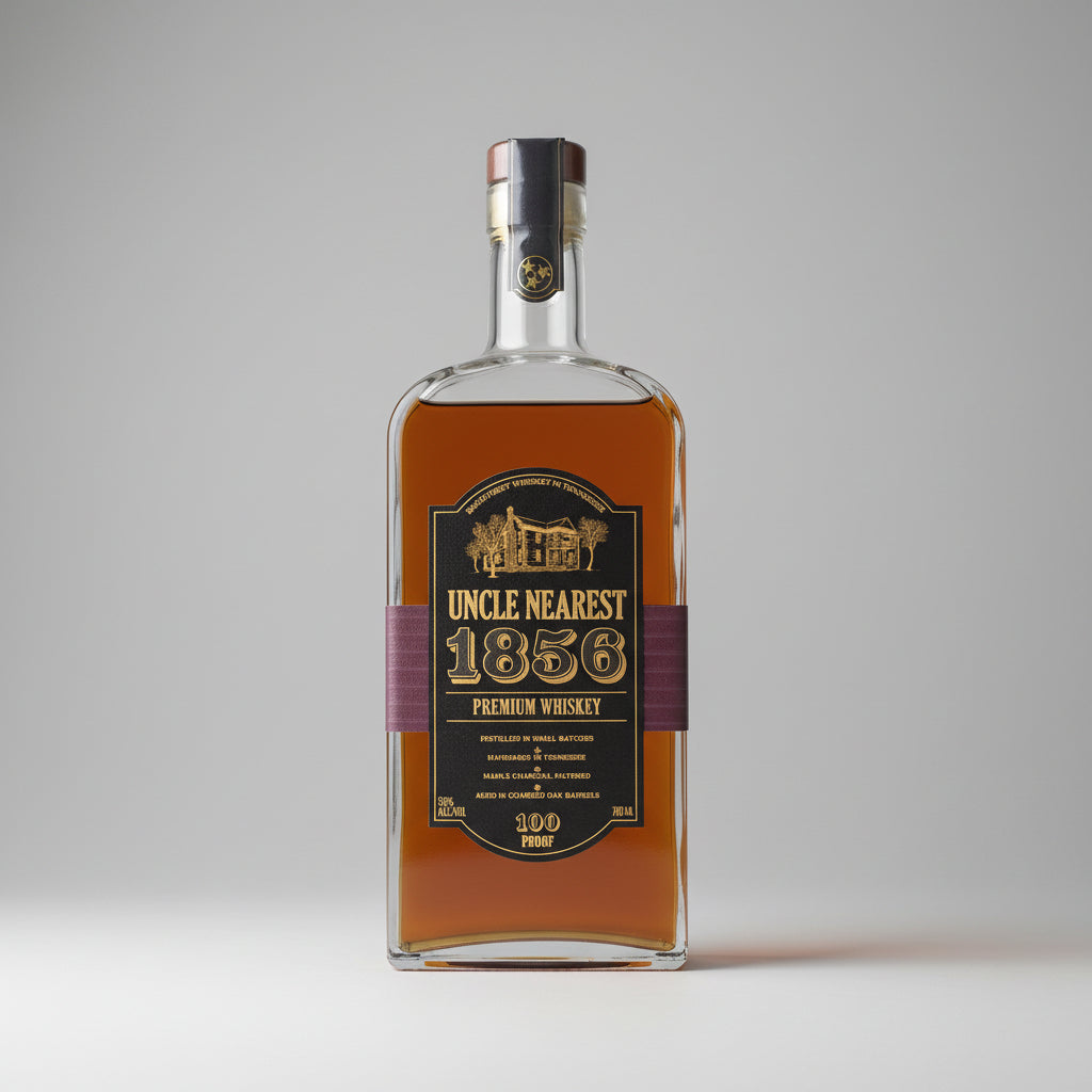 Uncle Nearest 1856 Premium Whiskey bottle with label