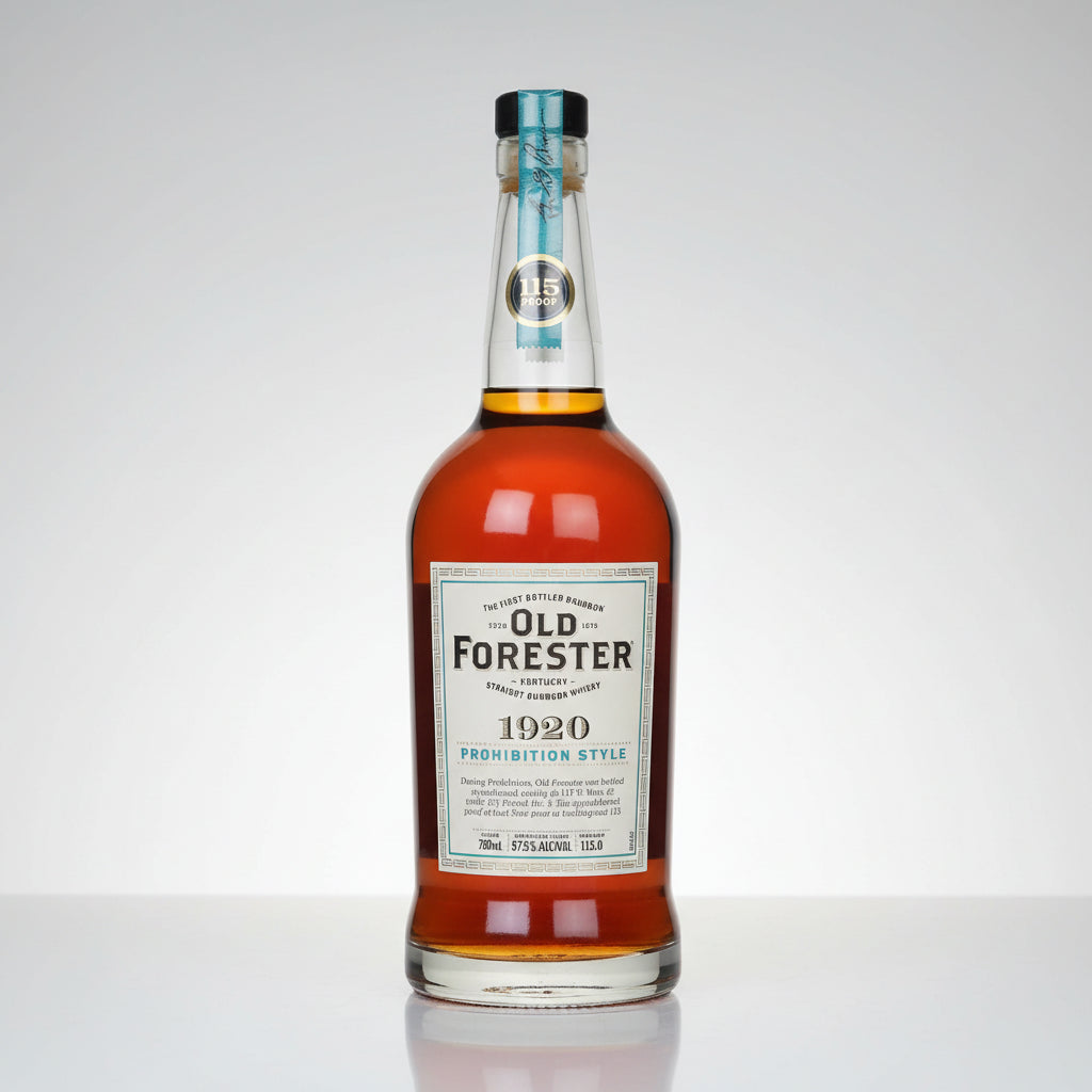old forester 1920 prohibition style on white background