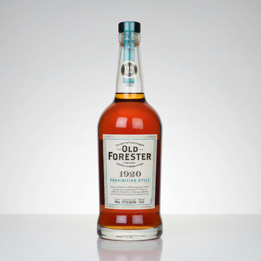 old forester 1920 prohibition style on white background