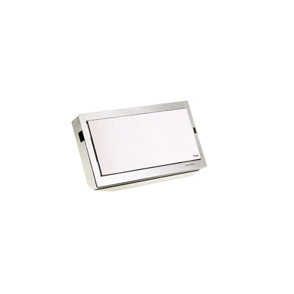 Rectangular electronic device with a screen on a white background