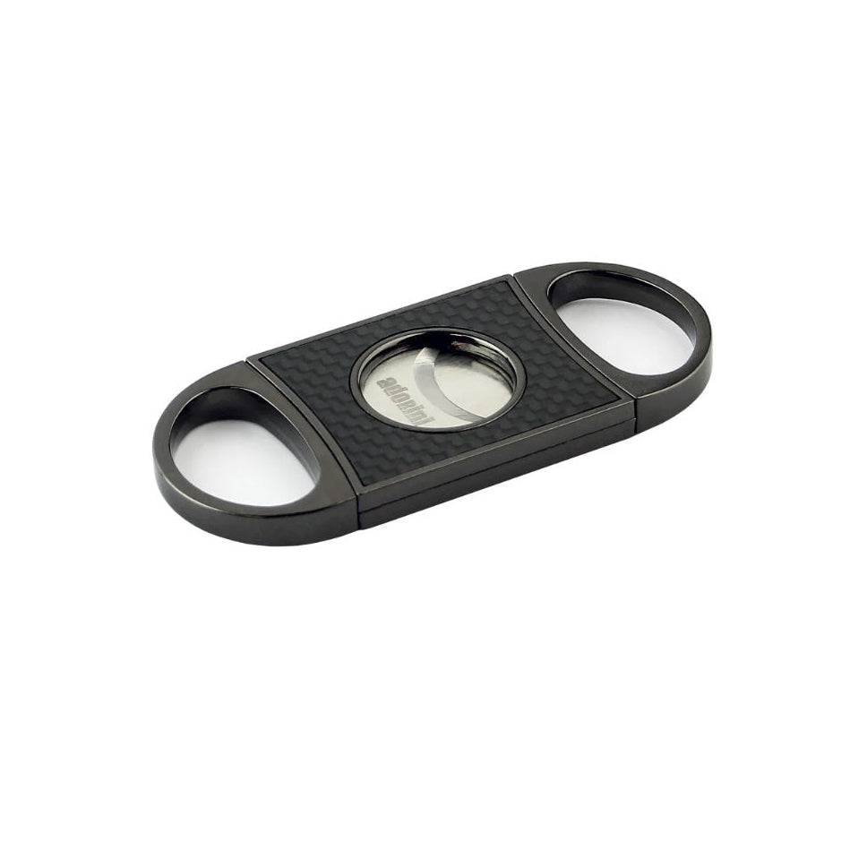 Black cigar cutter on a white background