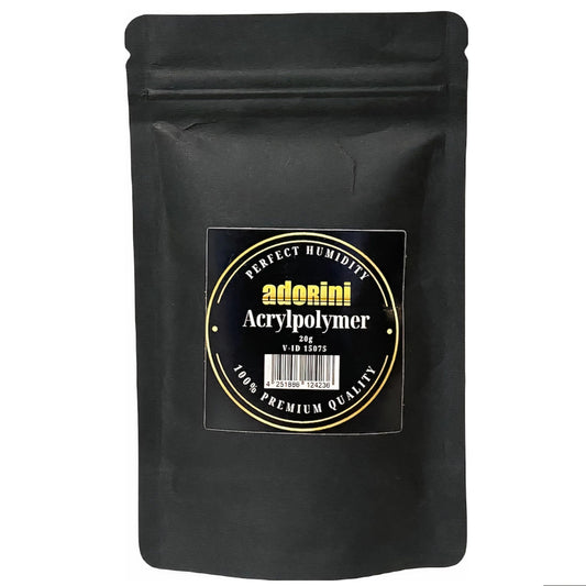 Black packaging of adorini Acrylpolymer on a white background