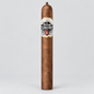 A single brown cigar standing upright on a light gray background, featuring a white, black, and gold label that reads 'C. Bragado' and 'Texas Lancero'.