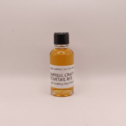 Bottle of Barrell Craft Rye on a light gray background