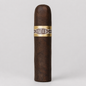 A single dark brown cigar standing upright against a light gray background, featuring a gold and black band with the text 'Cruavenchura' and 'B Ent.'.