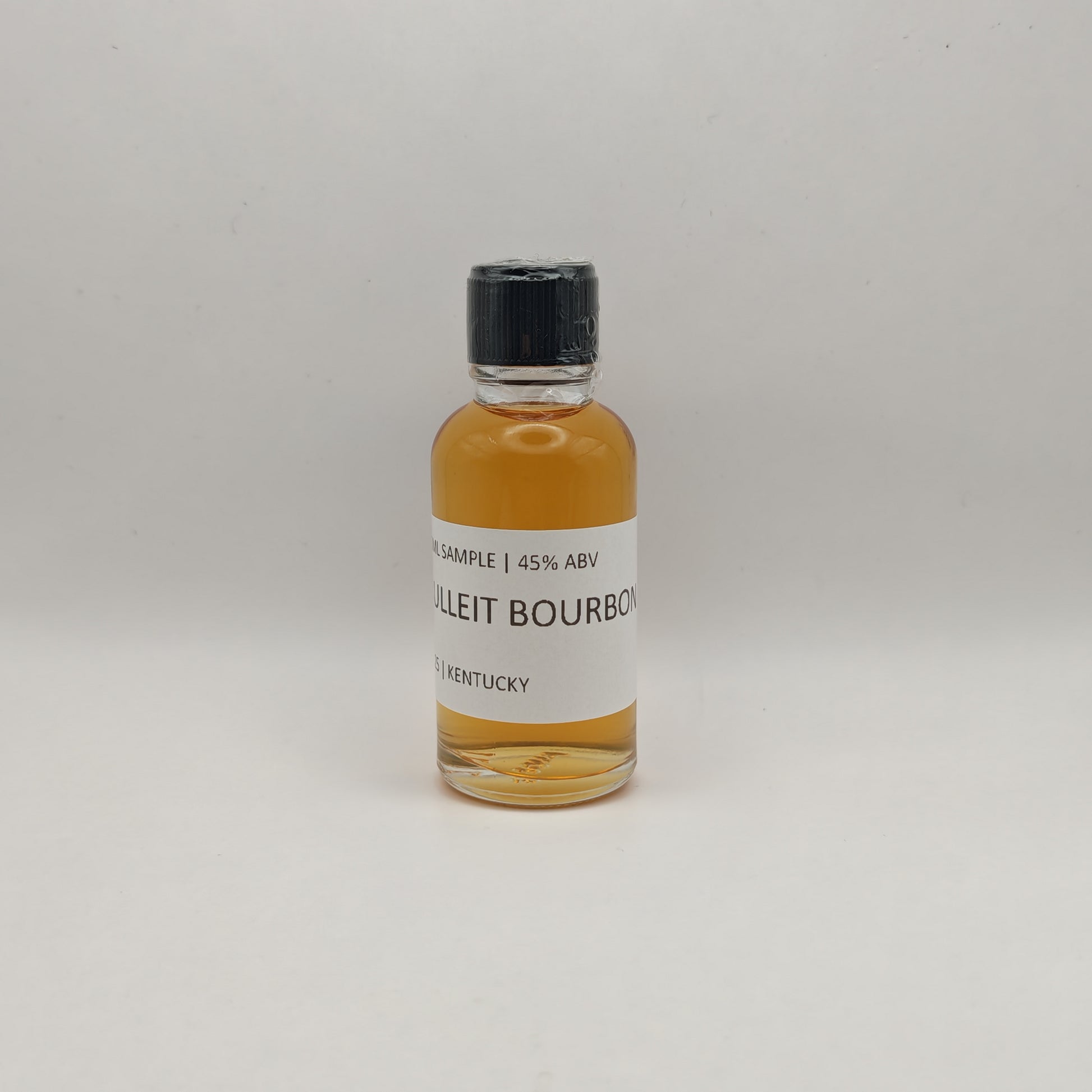 Bottle of Bulleit Bourbon on a white background