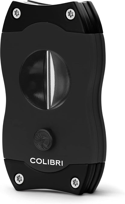Black cigar cutter with 'Colibri' branding on a white background