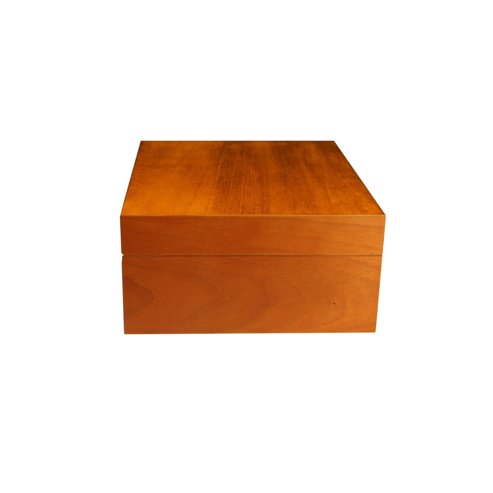 Wooden box on a white background