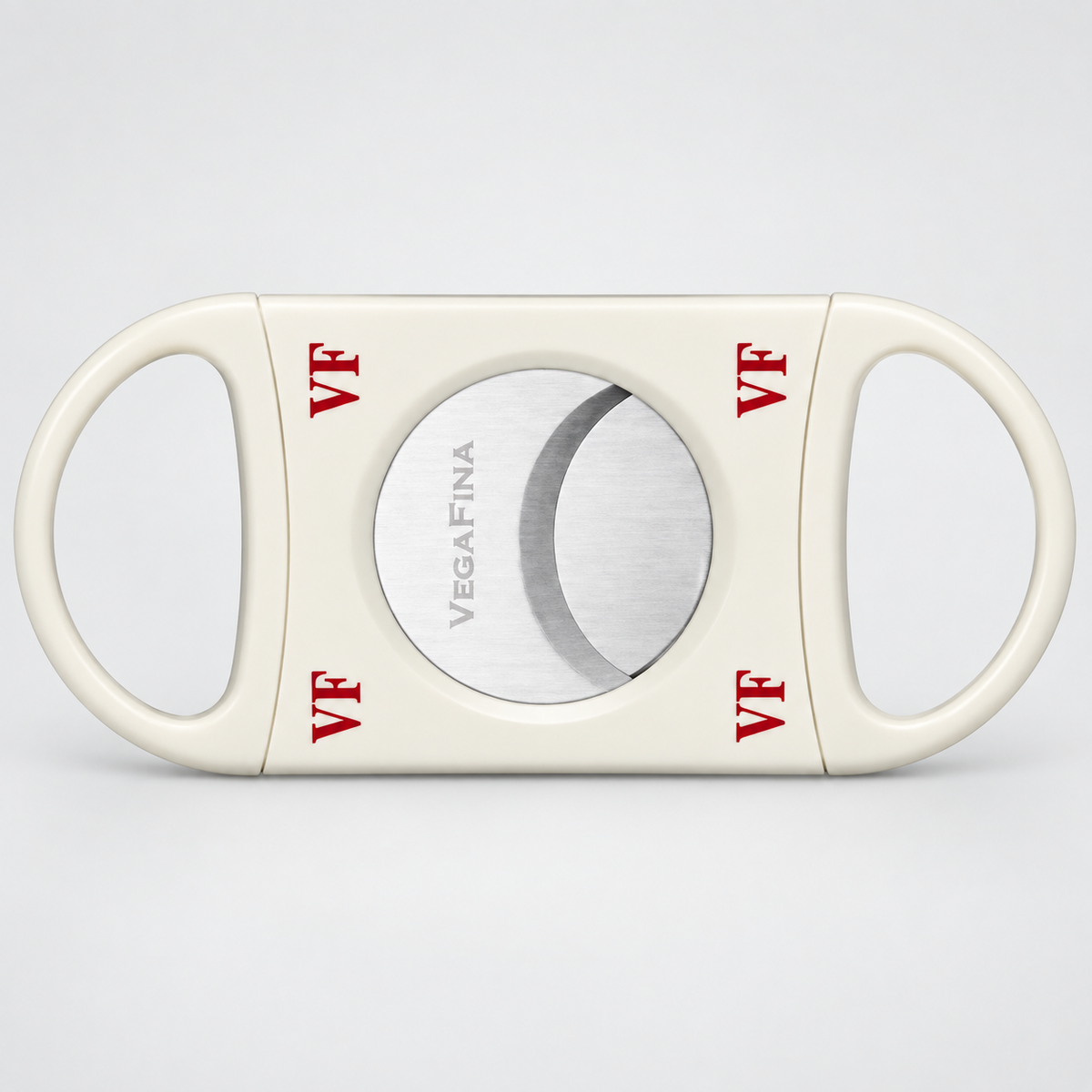 Official VegaFina Logo Cigar Cutter – White (80 Ring Gauge)