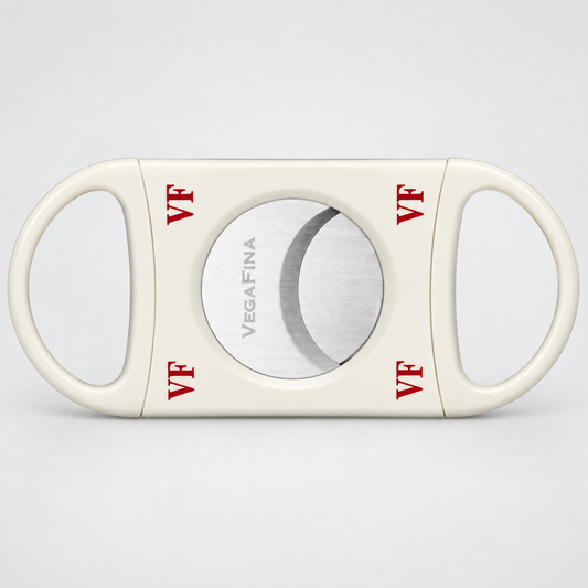 Official VegaFina Logo Cigar Cutter – White (80 Ring Gauge)