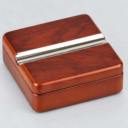Twistable Cigar Ashtray | Rosewood | Built-In Cigar Rest