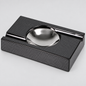 Cigar Ashtray | Wood Carbon Finish | Two Rest | Metal Insert