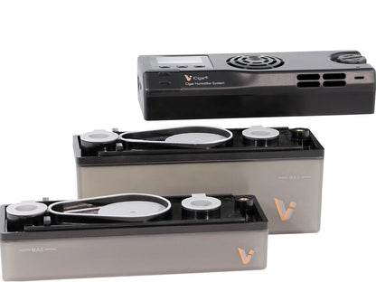 V-Care cigar humidifier system on a white background