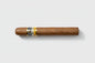 Cigar with a label on a white background
