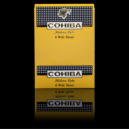 Cohiba tobacco packaging on a black background