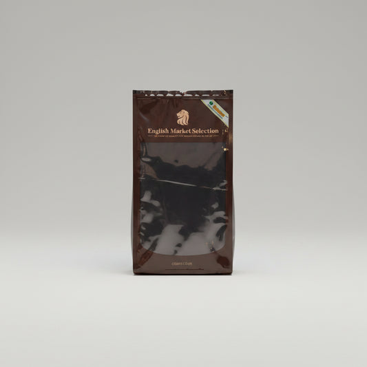 Shiny packaging with 'English Market Selection' branding on a black background - Humidity Pack - Humidty pouch
