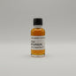 Small bottle of FEW bourbon on a white background