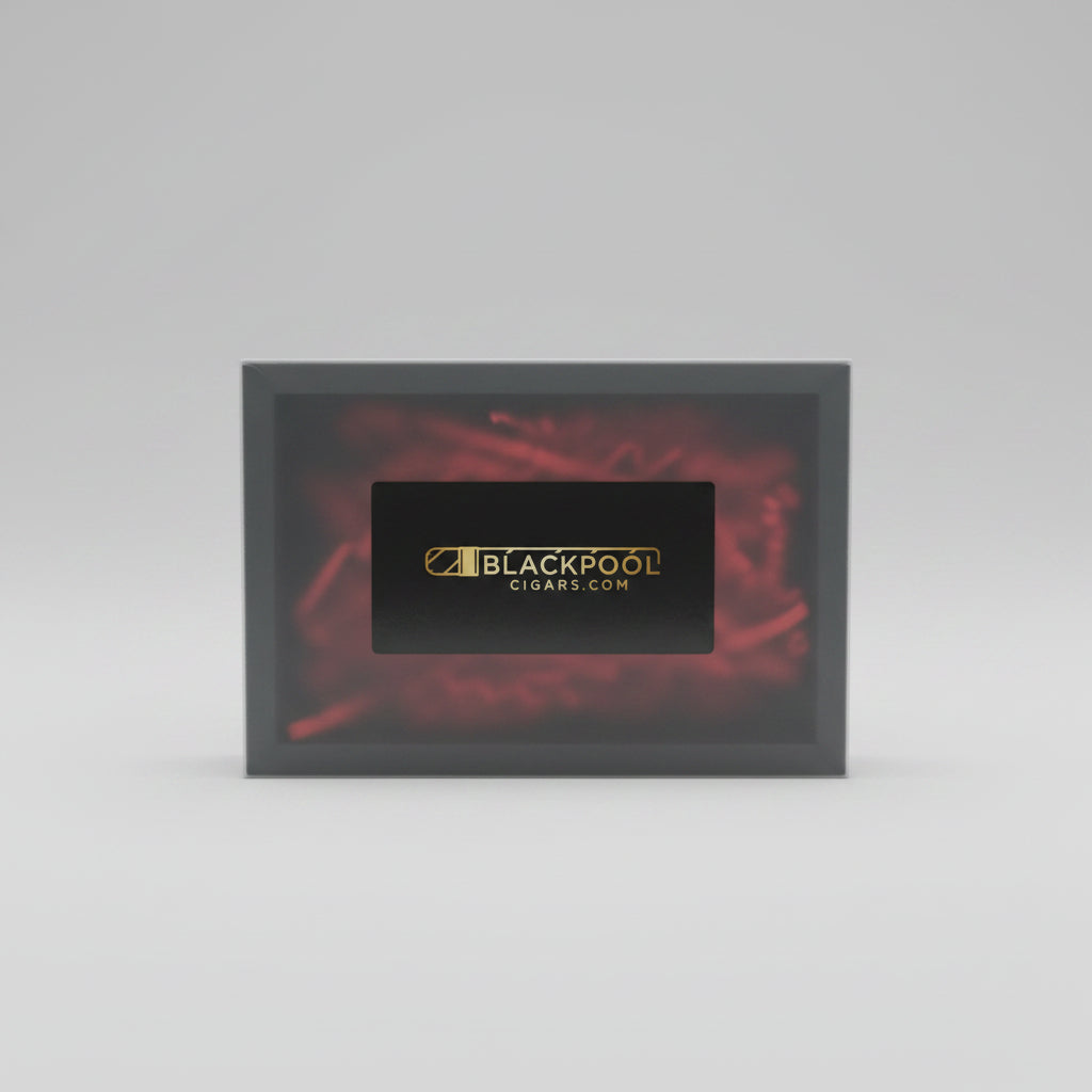 Blackpool Bourbon packaging on a marble surface