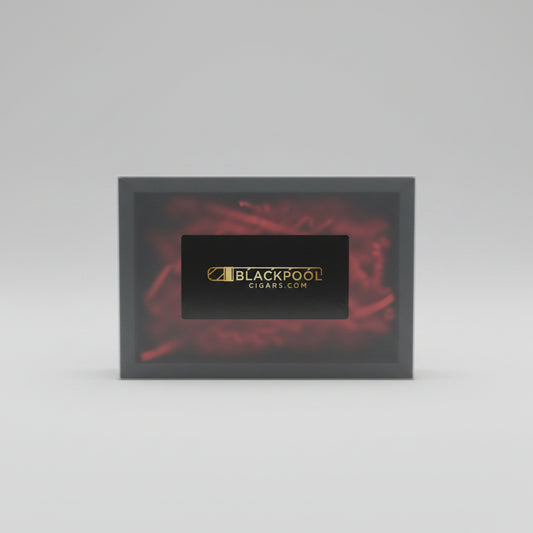Blackpool Bourbon packaging on a marble surface
