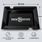 Official Drew Estate Black Melamine Ashtray | 2 Rests