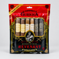 A package of Gurkha Resurrected Blend Revenant cigar sampler pack, containing five cigars in a red and black bag with gold accents.