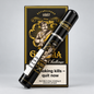 A black cylindrical smoking challenge product labeled 'Hanson Smoking Challenge' with gold lettering and a white warning panel, shown in front of a matching black-and-gold branded box on a light gray background.