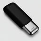 Black and chrome metal cigar travel pouch