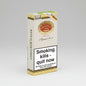 Cigar pack with branding and warning label on a white background