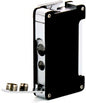 Metallic lighter with built in cigar punch/cutter