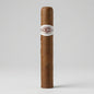 A single brown cigar standing upright on a light gray studio background, with a white band labeled 'Seelbacher' and 'Cigar' around the middle.