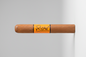 Cigar with 'JackDaW' branding on an orange background