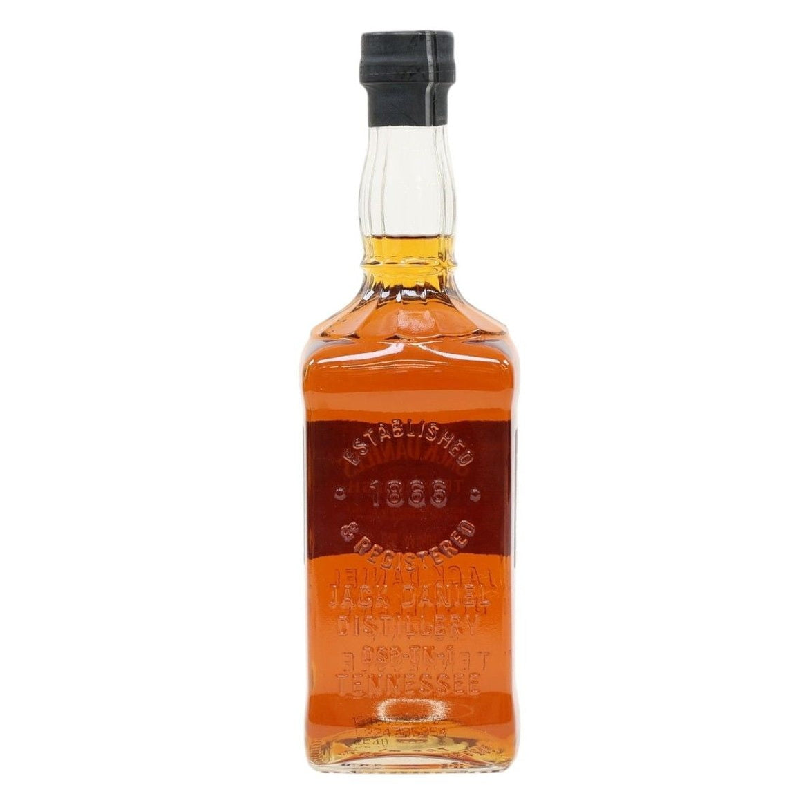 Bottle of Jack Daniel's whiskey on a white background
