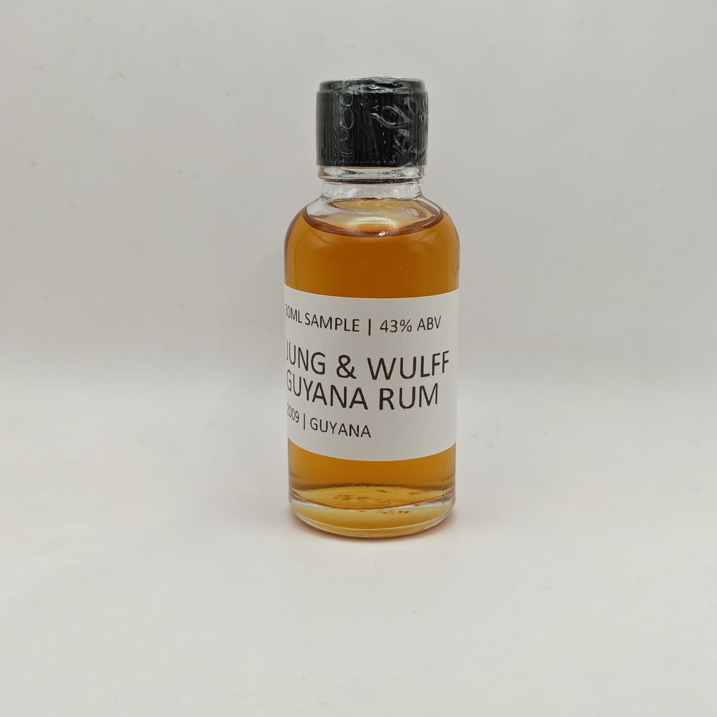 Jung & WulffGuyana Rum on white background small bottle