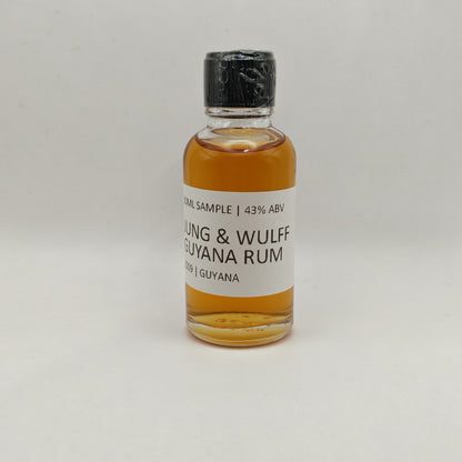 Jung & WulffGuyana Rum on white background small bottle