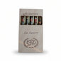 Pack of La Flor Dominicana Los Lanceros cigars in a wooden box on a white background
