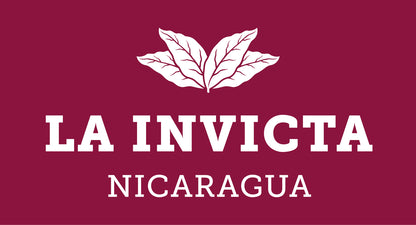 La Invicta Nicaragua logo with white text and leaf design on a red background