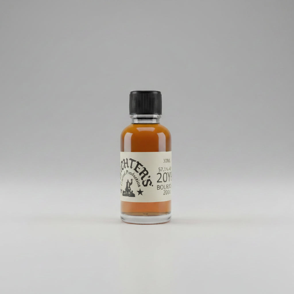 Bottle Michter's 20 year old bourbon on a white background - 30ml Sample