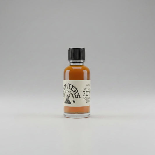 Bottle Michter's 20 year old bourbon on a white background - 30ml Sample