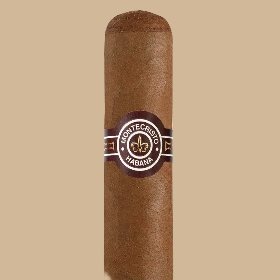 Montecristo Cigar with a visible brand logo on a creme background
