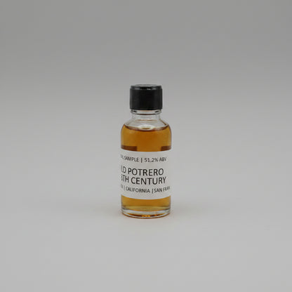Old Potrero 18 century whiskey on white background