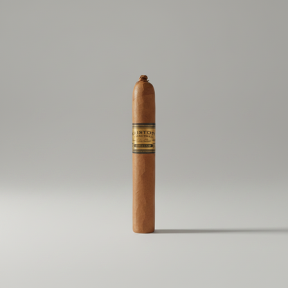 Cigar with 'Hustoto' label on a white background